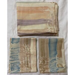Mary McFadden Martex Windrifts Sheet Pillowcases & Full Flat Abstract Flaws Read